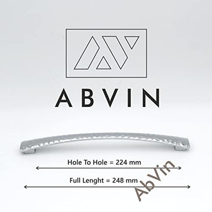 ABVIN Premium Chrome Hammered Bar Handles, Modern Gold Cabinet Hardware, Furniture Pulls for Doors, Cabinets, Cupboards & Drawers ( 1 pcs )