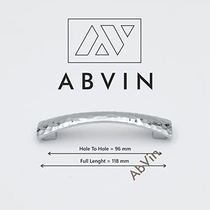ABVIN Premium Chrome Hammered Bar Handles, Modern Gold Cabinet Hardware, Furniture Pulls for Doors, Cabinets, Cupboards & Drawers ( 1 pcs )