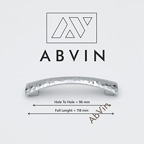 ABVIN Premium Chrome Hammered Bar Handles, Modern Gold Cabinet Hardware, Furniture Pulls for Doors, Cabinets, Cupboards & Drawers ( 1 pcs )