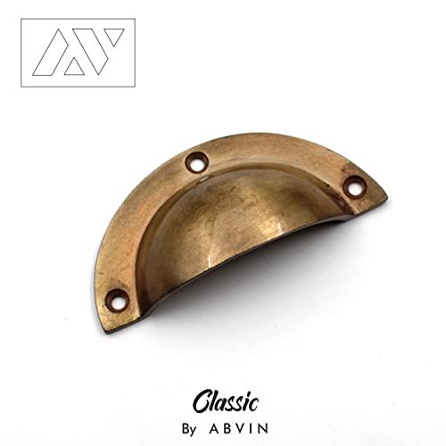 ABVIN Cup Pulls Vintage Unique Cabinet Beautiful Drawer Decorative Dresser Knobs Pulls - Antique Finish - 1 Pcs