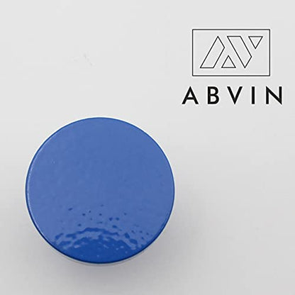 Solid Brass Round Blue Knobs for Kitchen Drawer Cabinet Wardrobe knob - Blue - 30mm - 1 Pcs