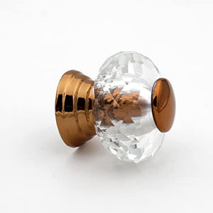 Copper Crystal Round Knobs Unique Cabinet Pulls, Beautiful Drawer Knobs, Decorative Knobs, Dresser Knobs, Drawer Pulls, Knobs and Pulls - 1 pcs