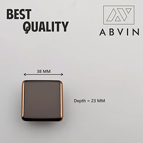 Grey Gold Square Knobs Unique Cabinet Pulls Beautiful Drawer Knobs, Decorative Knobs, Dresser Knobs, Drawer Pulls, Knobs and Pulls - 1 pcs