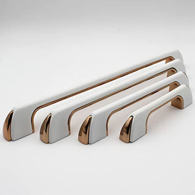 ABVIN Premium White Gold Bar Handles, Modern Gold Cabinet Hardware, Furniture Pulls for Doors, Cabinets, Cupboards & Drawers ( 1 pcs )