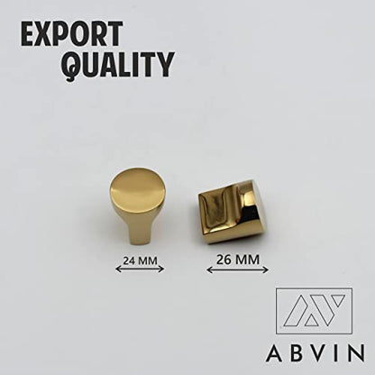 PVD Round Golden Knobs Unique Cabinet Pulls, Beautiful Drawer Knobs, Decorative Knobs, Dresser Knobs, Drawer Pulls, Knobs and Pulls - 1 pcs