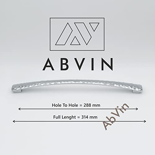ABVIN Premium Chrome Hammered Bar Handles, Modern Gold Cabinet Hardware, Furniture Pulls for Doors, Cabinets, Cupboards & Drawers ( 1 pcs )