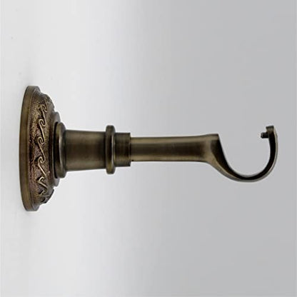 Carving Heavy Antique Wall Bracket for 1 Inch Curtain Rod - 1set ( 2 pcs )