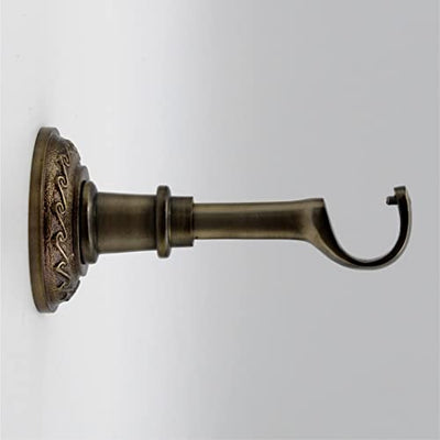 Carving Heavy Antique Wall Bracket for 1 Inch Curtain Rod - 1set ( 2 pcs )