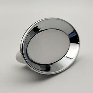 Oval Shape knob - Unique Cabinet Pulls, Beautiful Drawer Knobs, Decorative Knobs, Dresser Knobs, Drawer Pulls, Knobs and Pulls - Chrome White Finish - 1 pcs