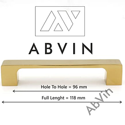 ABVIN Premium PVD Gold Bar Handles, Modern Gold Cabinet Hardware, Furniture Pulls for Doors, Cabinets, Cupboards & Drawers ( 1 pcs )