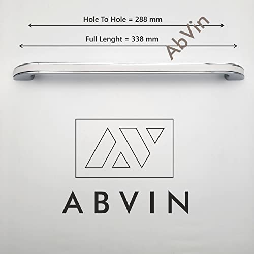 ABVIN Premium White Chrome Bar Handles, Modern Gold Cabinet Hardware, Furniture Pulls for Doors, Cabinets, Cupboards & Drawers ( 1 pcs )