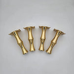 4PC Unique Gold Metal Furniture Legs, Modern Style Coffee Table Sofa Feet Kitchen Table Legs Bathroom Cabinet Cupboard Feet, DIY Furniture Hardware