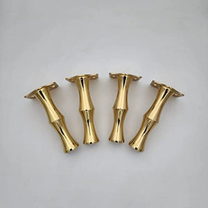 4PC Unique Gold Metal Furniture Legs, Modern Style Coffee Table Sofa Feet Kitchen Table Legs Bathroom Cabinet Cupboard Feet, DIY Furniture Hardware
