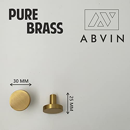 ABVIN Solid Brass Round Knobs Unique Cabinet Pulls Beautiful Drawer Knobs Decorative Knobs Dresser Knobs Drawer Pulls Knobs and Pulls - 1 Pcs
