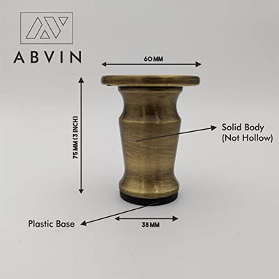 Antique Metal Furniture 3" Legs, Modern Style Coffee Table Sofa Feet Kitchen Table Legs Bathroom Cabinet Cupboard Feet, ABVIN Furniture Hardware ( 1 Piece )