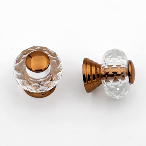 Copper Crystal Round Knobs Unique Cabinet Pulls, Beautiful Drawer Knobs, Decorative Knobs, Dresser Knobs, Drawer Pulls, Knobs and Pulls - 1 pcs