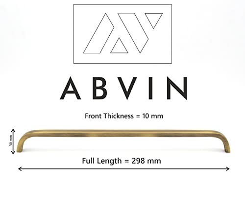 Premium Thin Solid Brass Bar Handles, Modern Gold Cabinet Hardware, Furniture Pulls for Doors, Cabinets, Cupboards & Drawers -1 Piece