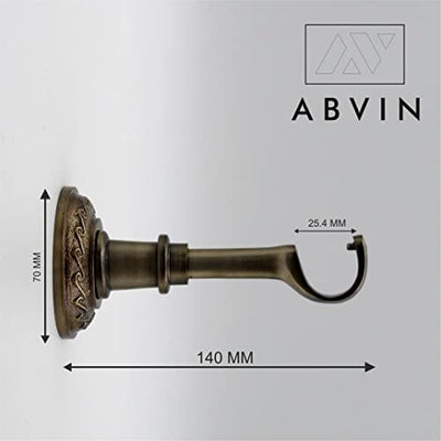 Carving Heavy Antique Wall Bracket for 1 Inch Curtain Rod - 1set ( 2 pcs )