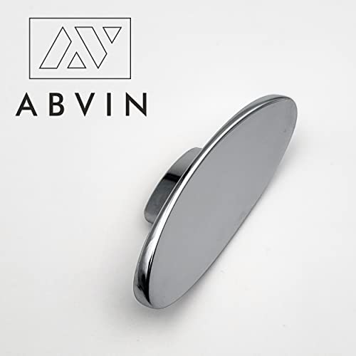 ABVIN Oval Chrome Knobs Unique Cabinet Pulls, Beautiful Drawer Knobs, Decorative Knobs, Dresser Knobs, Drawer Pulls, Knobs and Pulls - Pack of 2