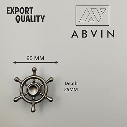 Ship Wheel Shape Knobs for Drawers - Sartin Finish - 1 PCS