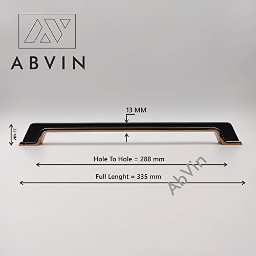 Grey Gold Handles, Modern Cabinet Hardware, Furniture Pulls for Doors, Cabinets, Cupboards & Drawers ( 1 pcs )