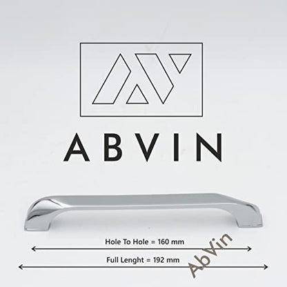 ABVIN Premium Curve Chrome Bar Handles, Modern Gold Cabinet Hardware, Furniture Pulls for Doors, Cabinets, Cupboards & Drawers ( 1 pcs )