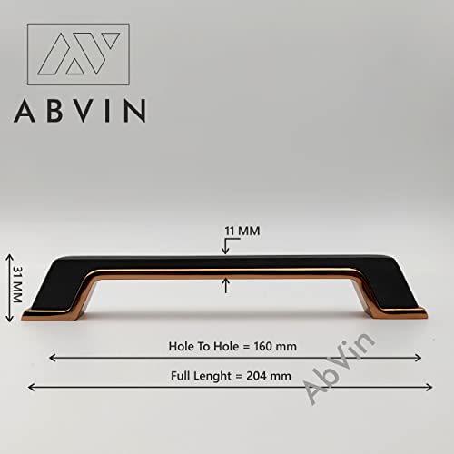 Grey Gold Handles, Modern Cabinet Hardware, Furniture Pulls for Doors, Cabinets, Cupboards & Drawers ( 1 pcs )