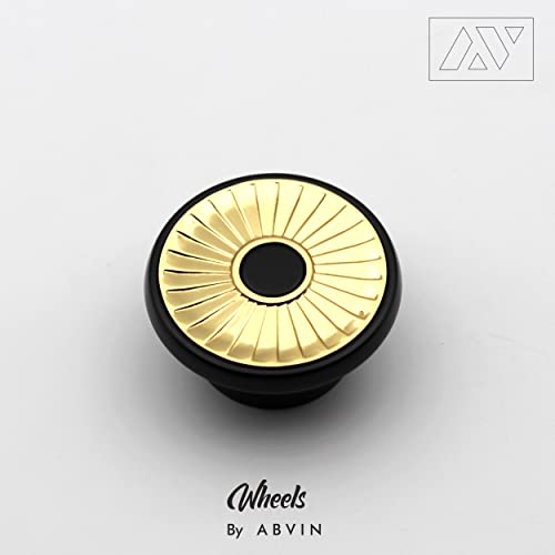 Black Gold Round Knobs Unique Cabinet Pulls, Beautiful Drawer Knobs, Decorative Knobs, Dresser Knobs, Drawer Pulls, Knobs and Pulls - ABVIN0011 - 1 pcs