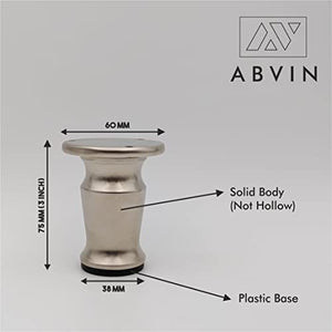 Silver Metal Furniture 3" Legs, Modern Style Coffee Table Sofa Feet Kitchen Table Legs Bathroom Cabinet Cupboard Feet, ABVIN Furniture Hardware ( 1 Piece )
