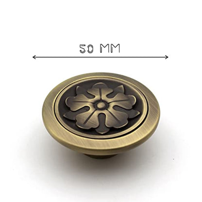 Premium Flower Round Knobs Unique Cabinet Pulls, Beautiful Drawer Knobs, Decorative Knobs, Dresser Knobs, Drawer Pulls, Knobs and Pulls - 1 pcs