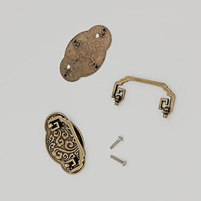 Vintage Cloud Drop Handle Unique Cabinet Pulls, Beautiful Drawer Knobs, Decorative Knobs, Dresser Knobs, Drawer Pulls, Knobs and Pulls - Antique Finish - 1 pcs