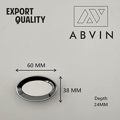 Oval Shape knob - Unique Cabinet Pulls, Beautiful Drawer Knobs, Decorative Knobs, Dresser Knobs, Drawer Pulls, Knobs and Pulls - Chrome White Finish - 1 pcs