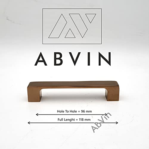 ABVIN Premium PVD Rosegold Bar Handles, Modern Gold Cabinet Hardware, Furniture Pulls for Doors, Cabinets, Cupboards & Drawers ( 1 pcs )