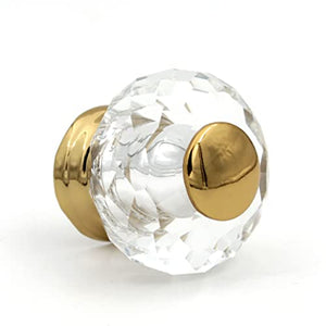 Gold Crystal Round Knobs Unique Cabinet Pulls, Beautiful Drawer Knobs, Decorative Knobs, Dresser Knobs, Drawer Pulls, Knobs and Pulls - 1 pcs