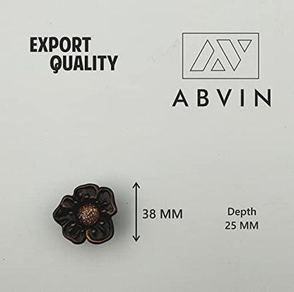 ABVIN Imported Marble Flower Knobs - Unique Cabinet Pulls, Beautiful Drawer Knobs, Decorative Knobs, Dresser Knobs, Drawer Pulls, Knobs and Pulls - 1 Pcs