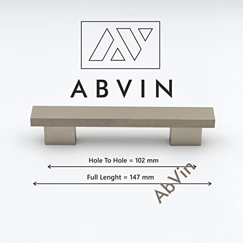 ABVIN Premium Rectangular SS Matt Bar Handles, Modern Gold Cabinet Hardware, Furniture Pulls for Doors, Cabinets, Cupboards & Drawers ( 1 pcs )