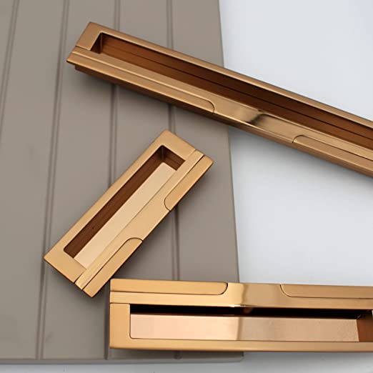 ABVIN Copper Concealed Sliding Door Handle and Concealed Door Slide Handle , Door Handle and Concealed Door Pull Handle, Drawer Handles , Handles for Sliding wardrobes ( 1 Pcs )