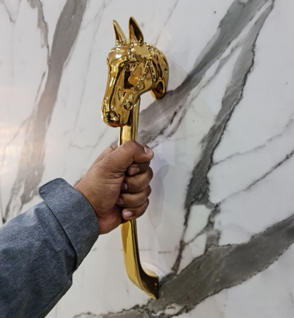 52cm Gold Horse Door Handle for Main Door Handles, Pulls for Front Door - 1 pcs