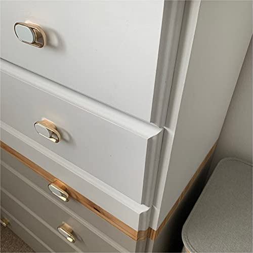 ABVIN White Golden Drawer Knobs - Unique Cabinet Pulls, Beautiful Drawer Knobs, Decorative Knobs, Dresser Knobs, Drawer Pulls, Knobs and Pulls - 1 Pcs