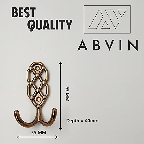 ABVIN - Jali Hook Metal Bathroom Cloth Hooks Hanger Door Wall Robe Hooks Rail for Hanging Keys, Clothes ,Towel - 1 pcs