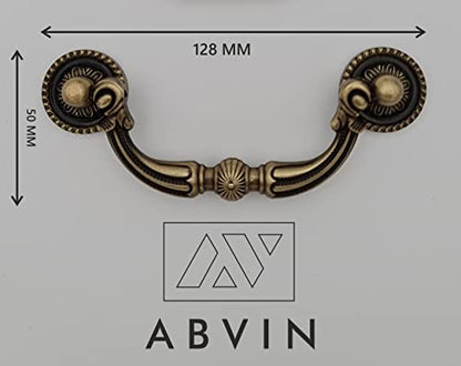 Antique Brass Drop Handle - Unique Cabinet Pulls, Beautiful Drawer Knobs, Decorative Knobs, Dresser Knobs, Drawer Pulls, Knobs and Pulls - Antique Finish - 1 Pcs