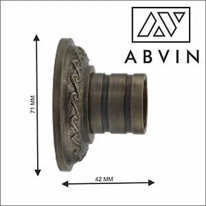 Carving Heavy Antique Wall to Wall Bracket for 1 Inch Curtain Rod - 1set ( 2 pcs )