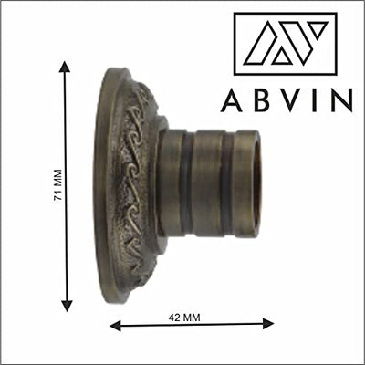 Carving Heavy Antique Wall to Wall Bracket for 1 Inch Curtain Rod - 1set ( 2 pcs )