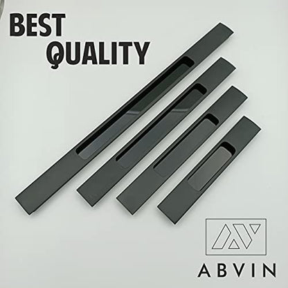 Slim Black Concealed Sliding Door Handle for All Type Wardrobe & Cupboard Door, Also Fits All Type Drawer. ( 1 Pcs )