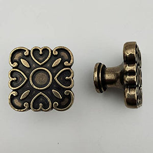 Imported Antique Four Heart Knobs for Kitchen Drawer Cabinet Wardrobe knob - 1 pcs