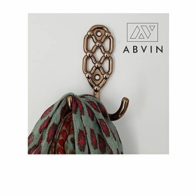 ABVIN - Jali Hook Metal Bathroom Cloth Hooks Hanger Door Wall Robe Hooks Rail for Hanging Keys, Clothes ,Towel - 1 pcs