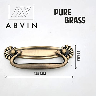 ABVIN Antique Carving Heavy Drop Pulls Vintage Antique Old Drawer Unique Cabinet Beautiful Drawer Knobs Decorative Dresser Drawer Pulls - Antique - 1 Pcs