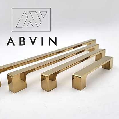 ABVIN Premium PVD Gold Bar Handles, Modern Gold Cabinet Hardware, Furniture Pulls for Doors, Cabinets, Cupboards & Drawers ( 1 pcs )