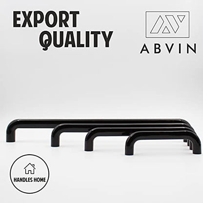 Premium Slim Black Bar Handles, Modern Cabinet Hardware, Furniture Pulls for Doors, Cabinets, Cupboards & Drawers - Glossy Black ( 1 pcs )