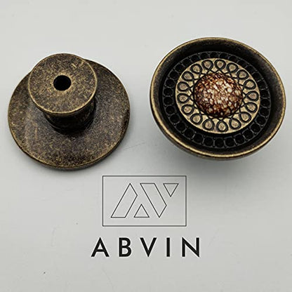 ABVIN Imported Marble Classic Knobs - Unique Cabinet Pulls, Beautiful Drawer Knobs, Decorative Knobs, Dresser Knobs, Drawer Pulls, Knobs and Pulls - 1 Pcs
